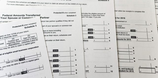 Canadian tax forms
